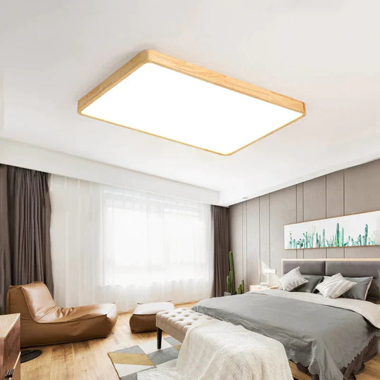 Nordic Simple Modern OAK Wood Ceiling Lamp Ultra Thin LED Ceiling Lights