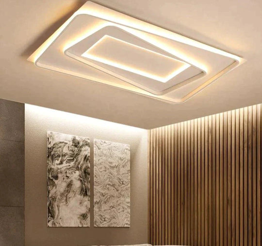 Remote Control Lights Ceiling Led For Living Room Home Lighting 50W 40W Lampara Techo White Frame