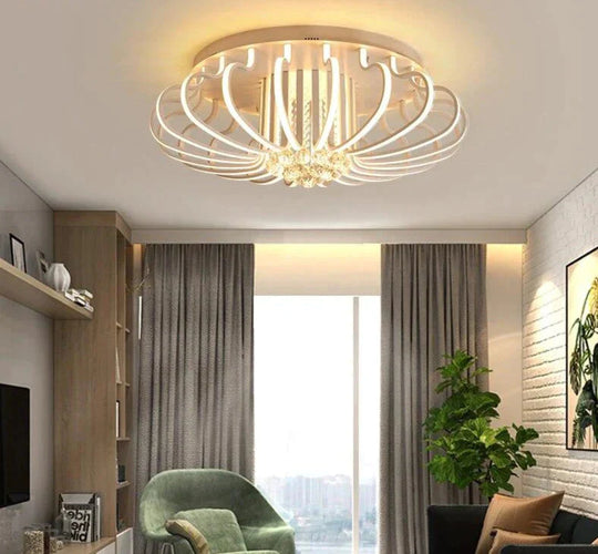 Modern Living Room Led Ceiling Lights For 10-15Square Meters Restaurant Indoor Light Luminarias Para Sala Remote Control