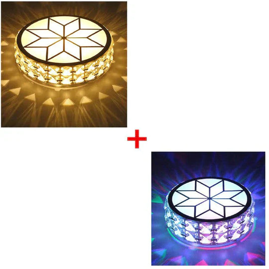 Modern Metal Crystal Ceiling Lamp For Hallway Dinning Room 6W/12W Glass Lampshade Round Aisle