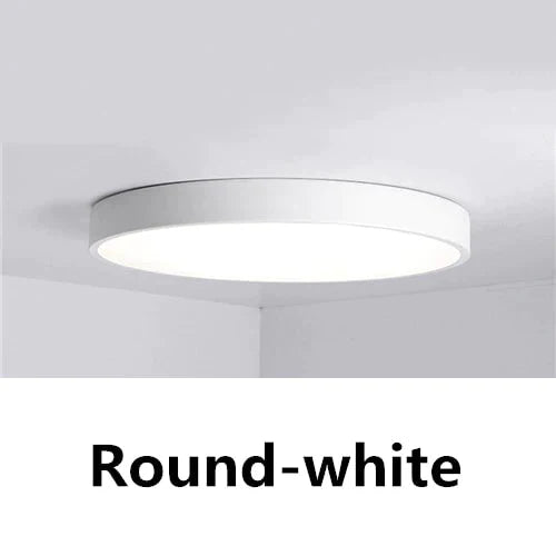 Ultra-thin LED 5cm Ceiling Light Modern Ceiling Lamp Surface Mount Flush Panel Remote Control Light for Restaurant Foyer Bedroom