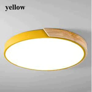 Nordic Oak App Dimmable Led Ceiling Lights Living Room Round Multicolor Alloy Lamp Bedroom Light