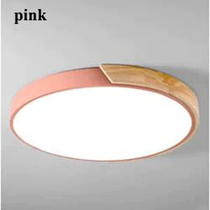 Nordic Oak App Dimmable Led Ceiling Lights Living Room Round Multicolor Alloy Lamp Bedroom Light