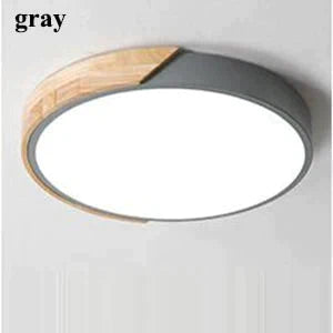 Nordic Oak App Dimmable Led Ceiling Lights Living Room Round Multicolor Alloy Lamp Bedroom Light