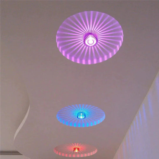 Aluminum Flush Mount Ceiling Light With Remote Control RGB Smart LED 3W Dimmable Light For Living Room