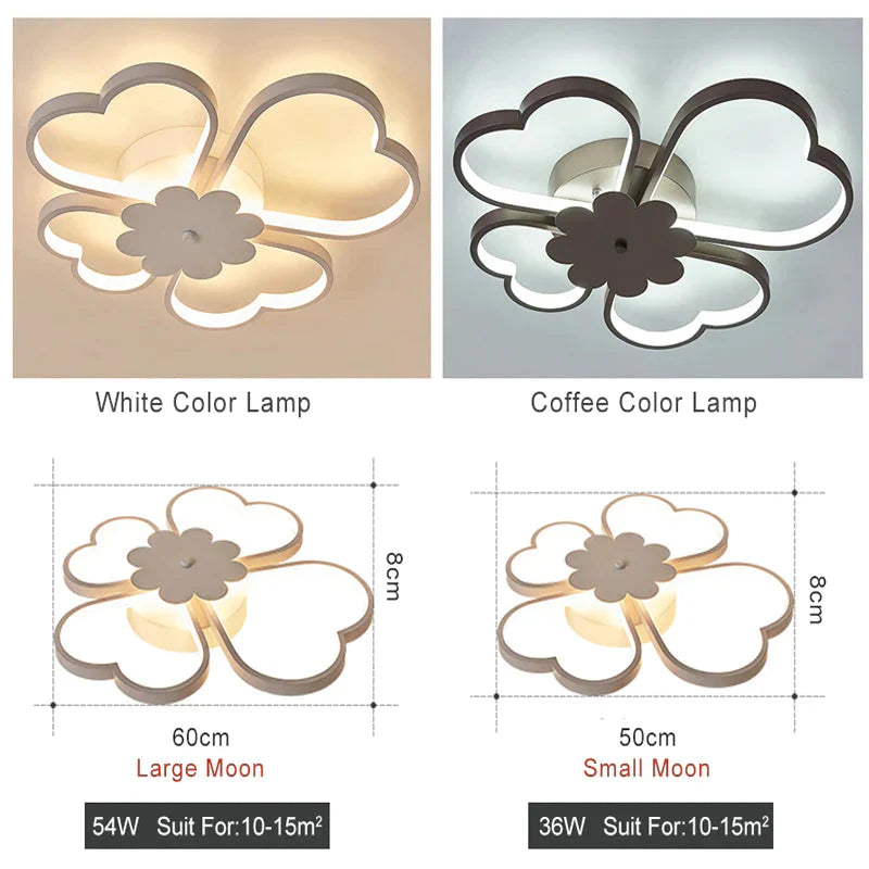 Flowers Lighting Fixtures for Kids Room 36W 54W