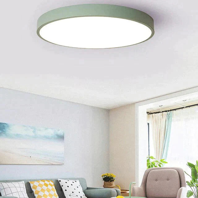 Led Modern Ceiling Lamp Acryl Round 5Cm Super Thin Surface Mount Dia 30Cm Light For Living Room