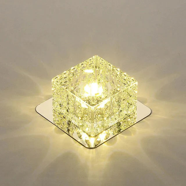 LED Ceiling Light Surface Mounted Crystal Aisle Lamp Lustre Modern Ceiling Lamp For Living Room Indoor Bedroom Corridor Entrance