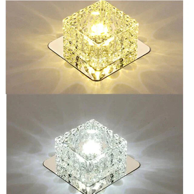 LED Ceiling Light Surface Mounted Crystal Aisle Lamp Lustre Modern Ceiling Lamp For Living Room Indoor Bedroom Corridor Entrance