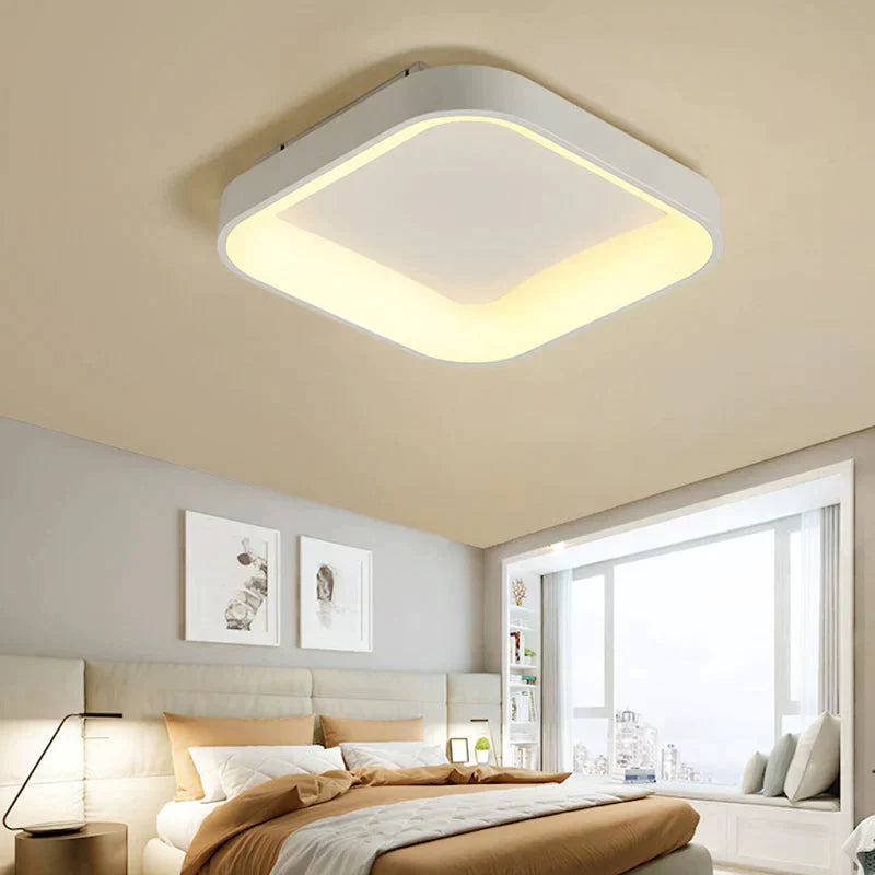 Round/Square/Triangle Modern Led Ceiling Lights For Living Room Bedroom Study Room Dimmable+RC Ceiling Lamp Fixtures