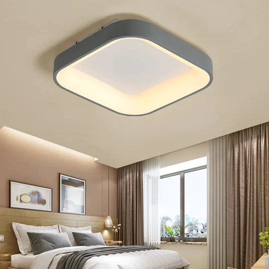 Round/Square/Triangle Modern Led Ceiling Lights For Living Room Bedroom Study Room Dimmable+RC Ceiling Lamp Fixtures