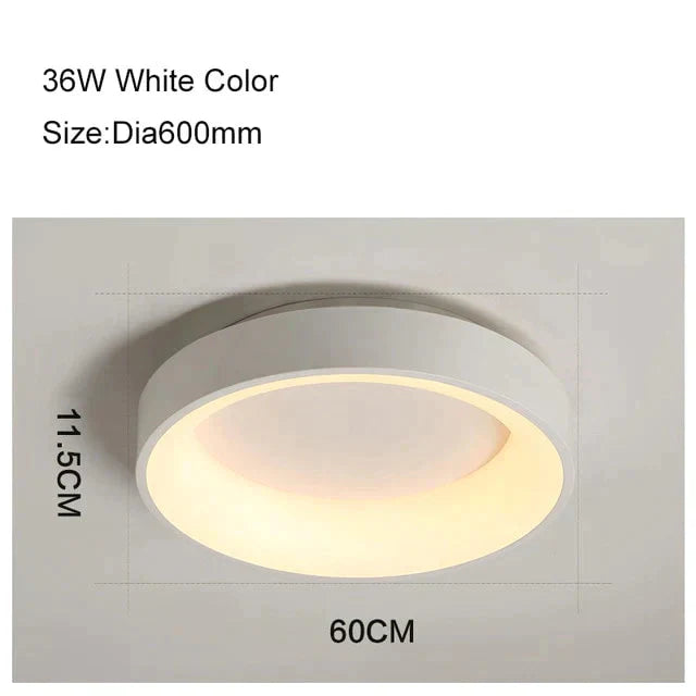 Round/Square/Triangle Modern Led Ceiling Lights For Living Room Bedroom Study Dimmable+Rc Lamp