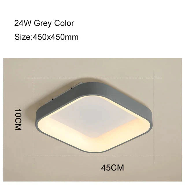 Round/Square/Triangle Modern Led Ceiling Lights For Living Room Bedroom Study Room Dimmable+RC Ceiling Lamp Fixtures