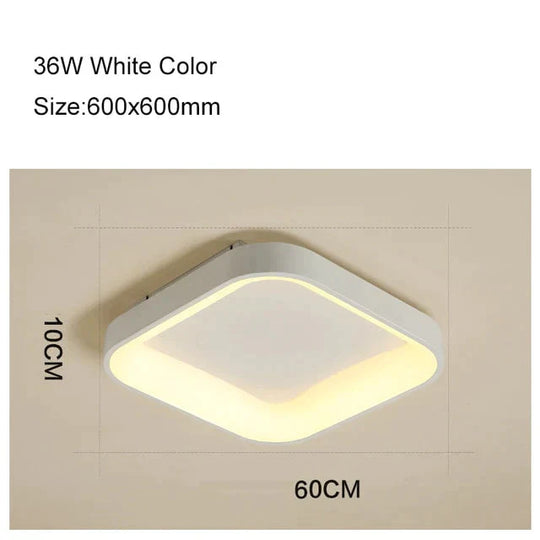 Round/Square/Triangle Modern Led Ceiling Lights For Living Room Bedroom Study Room Dimmable+RC Ceiling Lamp Fixtures