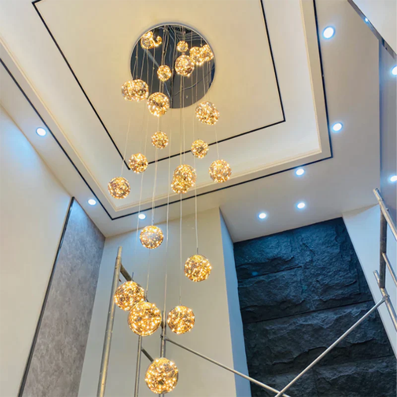 Raloo  - Modern Led Glass Ball  Chandelier