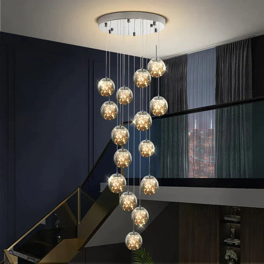 Raloo  - Modern Led Glass Ball  Chandelier