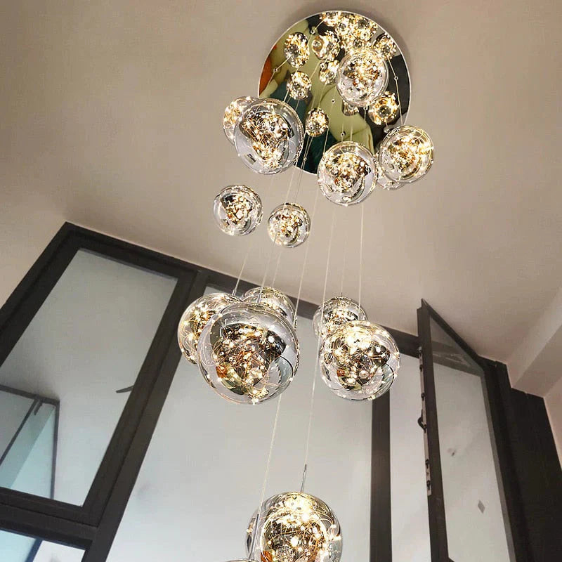 Raloo  - Modern Led Glass Ball  Chandelier