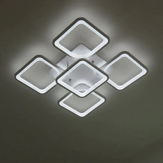 Remote Modern LED Ceiling Lights Fixture For Bedroom Dining Room Acrylic Lampshade Dimmable For 15-25 Meters Lamparas De Techo