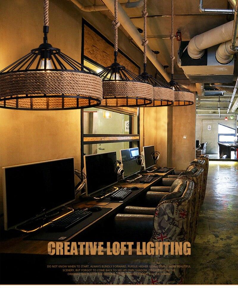 Retro Industrial Creative Modern Design Pendant Lamp LED Loft Decoration E27 Pendant Lights Bar Restaurant Cafe Store Lobby