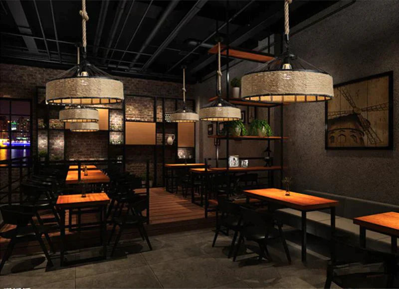 Retro Industrial Creative Modern Design Pendant Lamp LED Loft Decoration E27 Pendant Lights Bar Restaurant Cafe Store Lobby