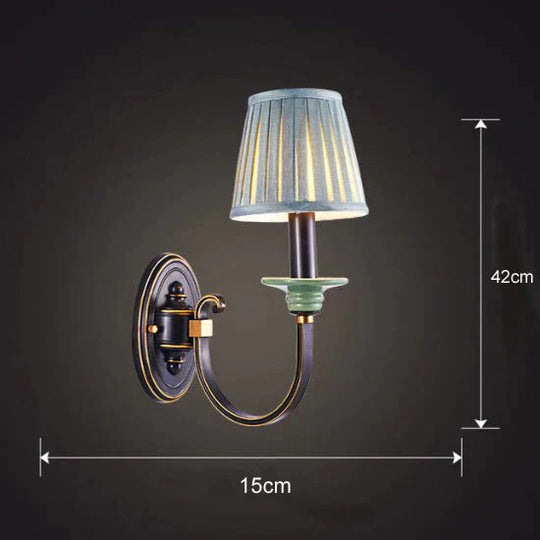 Retro Style Bedroom Bedside Lamp Full Copper Wall Lamp