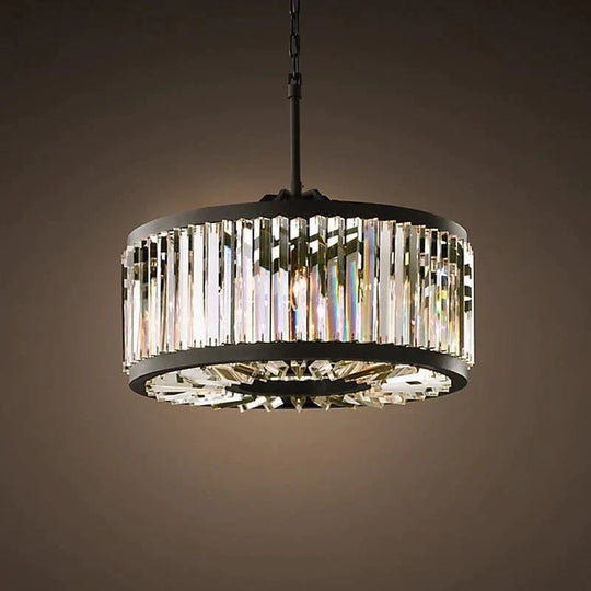 Robin - Vintage Crystal And Metal Round Chandelier For Home Hotel Villa Decor