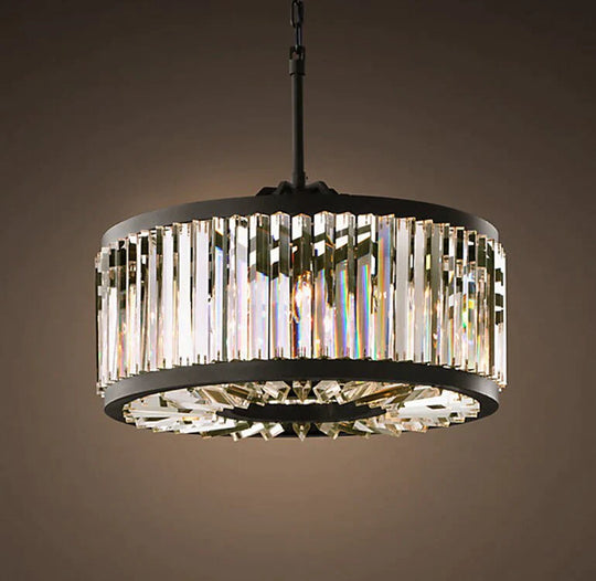 Robin - Vintage Crystal And Metal Round Chandelier For Home Hotel Villa Decor