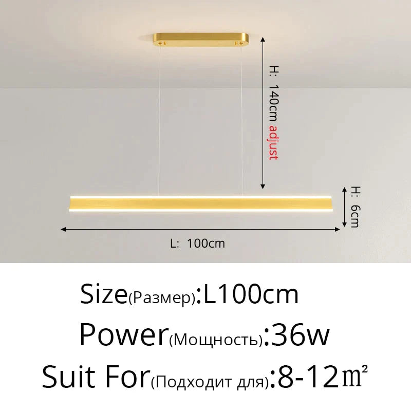 Salix V - Modern Minimalist Led Dimmable Bar Pendant Light