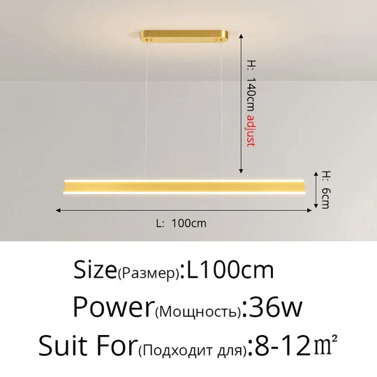 Salix V - Modern Minimalist Led Dimmable Bar Pendant Light