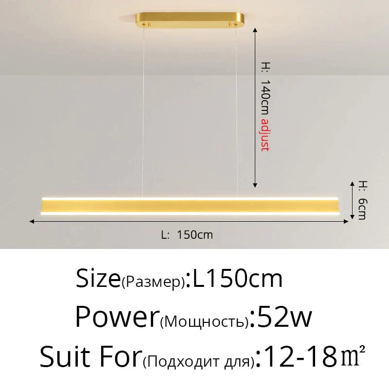 Salix V - Modern Minimalist Led Dimmable Bar Pendant Light