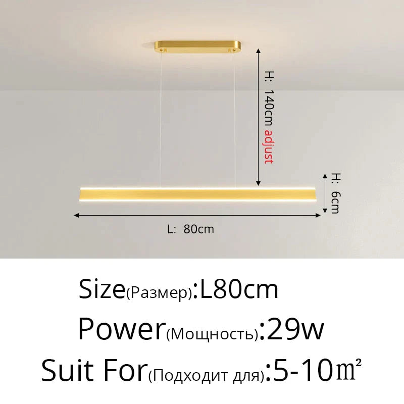 Salix V - Modern Minimalist Led Dimmable Bar Pendant Light