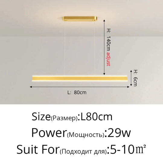 Salix V - Modern Minimalist Led Dimmable Bar Pendant Light