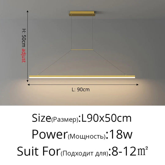 Salix V - Modern Minimalist Led Dimmable Bar Pendant Light