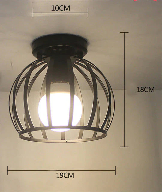 Scarlett- Vintage Industrial Iron Cage Led Ceiling Lights