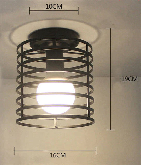 Scarlett- Vintage Industrial Iron Cage Led Ceiling Lights