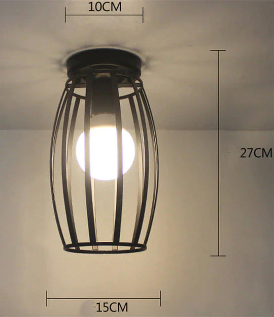 Scarlett- Vintage Industrial Iron Cage Led Ceiling Lights