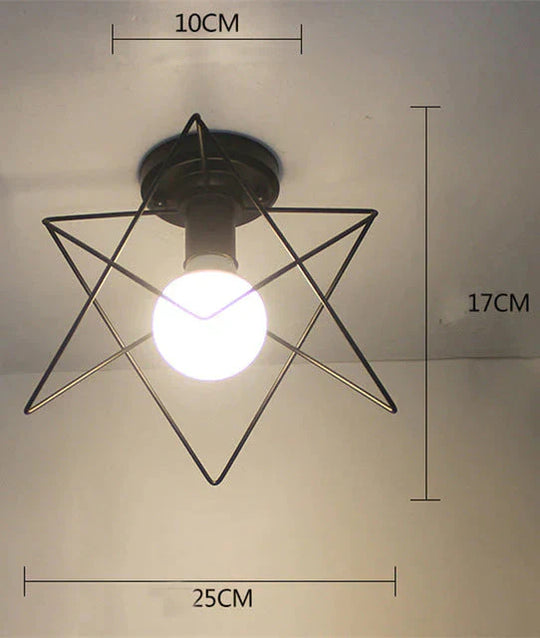 Scarlett- Vintage Industrial Iron Cage Led Ceiling Lights