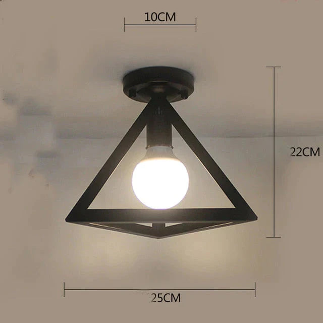 Scarlett- Vintage Industrial Iron Cage Led Ceiling Lights