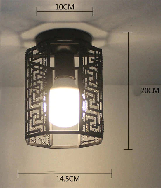 Scarlett- Vintage Industrial Iron Cage Led Ceiling Lights