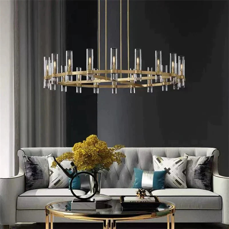 Serenity - American Loft Lighting Clear Glass Round Chandelier