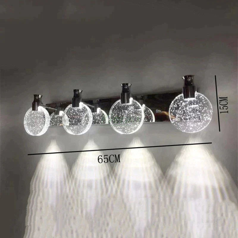 Simple Crystal Led Wall Lamp For Bathroom Bedroom Light