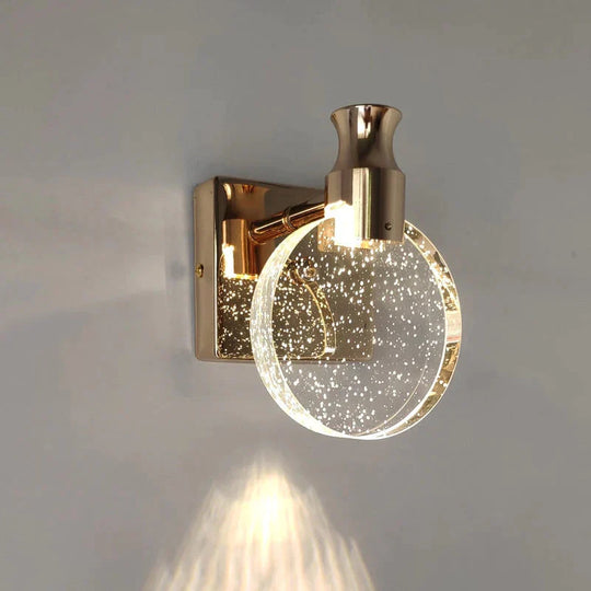 Simple Crystal LED Wall Lamp for Bathroom Bedroom