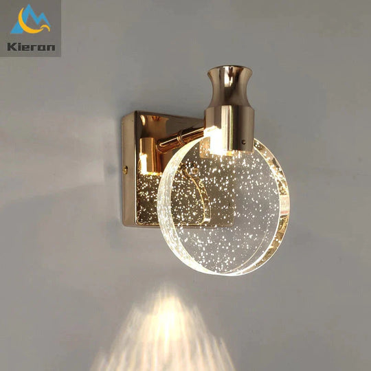 Simple Crystal LED Wall Lamp for Bathroom Bedroom