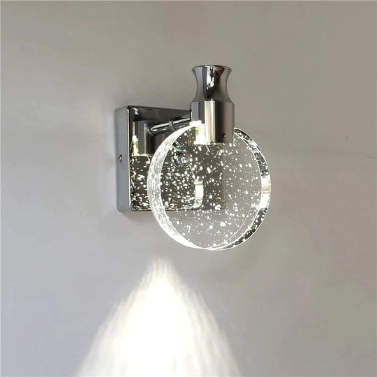 Simple Crystal LED Wall Lamp for Bathroom Bedroom