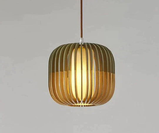 Simple linear lines  Solid Wood Nordic Pendant