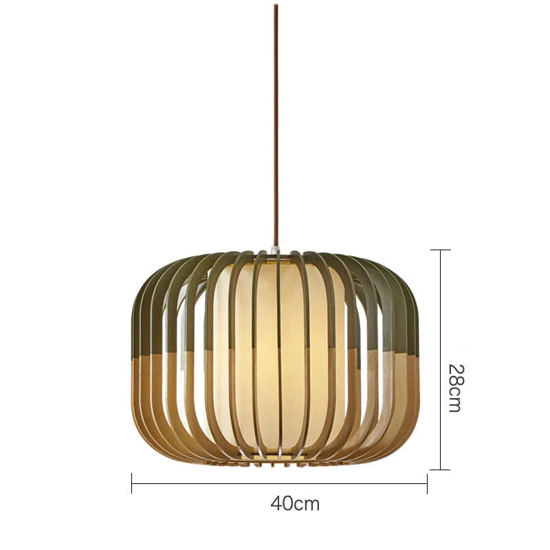 Simple linear lines  Solid Wood Nordic Pendant