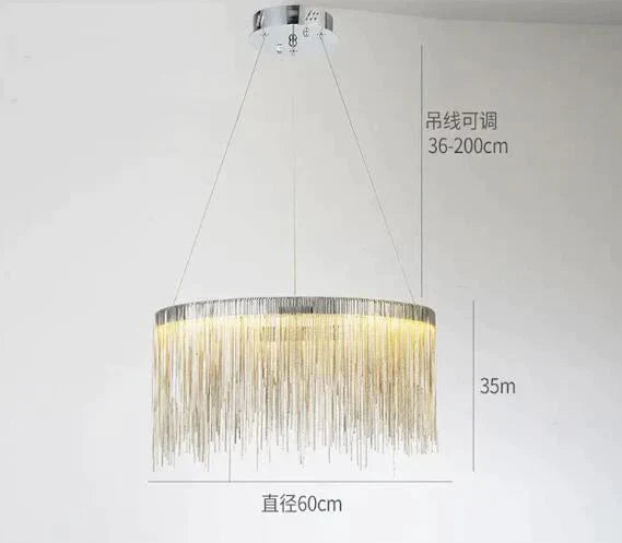 Solana - Tassel Chain Led Chandelier