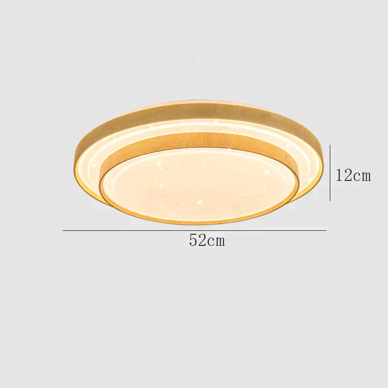 Star Sky Ceiling Lamp Led Round Master Bedroom Atmosphere Simple Modern Solid Wood