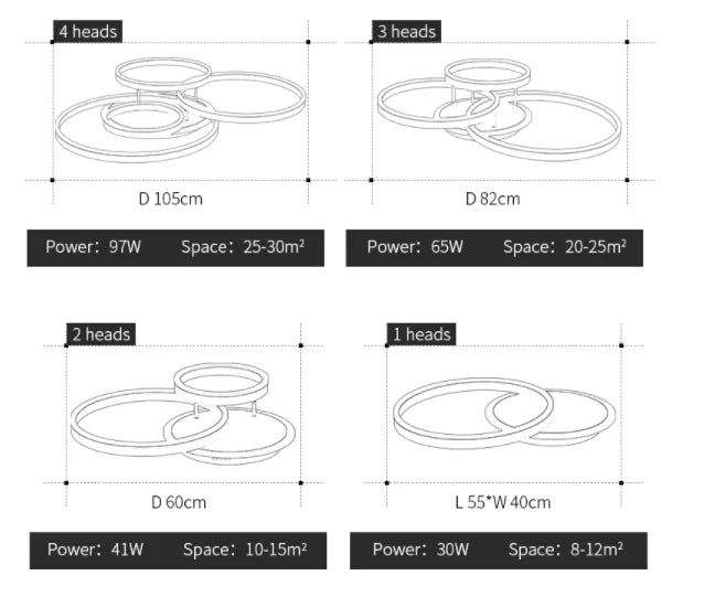 Surface Mounted Modern Led Ceiling Light For Living Room Bedroom Dining White&Coffee Lustre