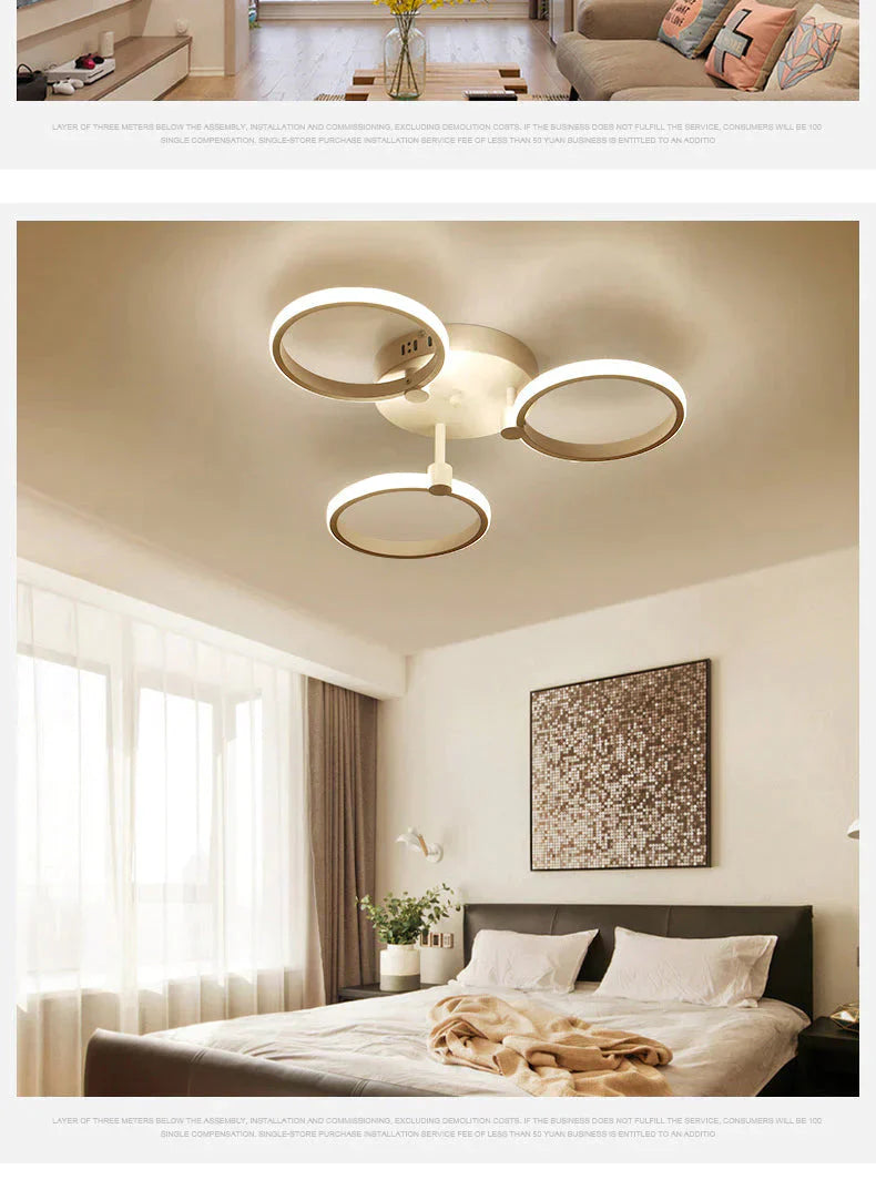 Surface Mounted Modern Led Ceiling Lights For Living Room Bed Room Light White/Brown Plafondlamp Home Lighting Led Ceiling Lamp